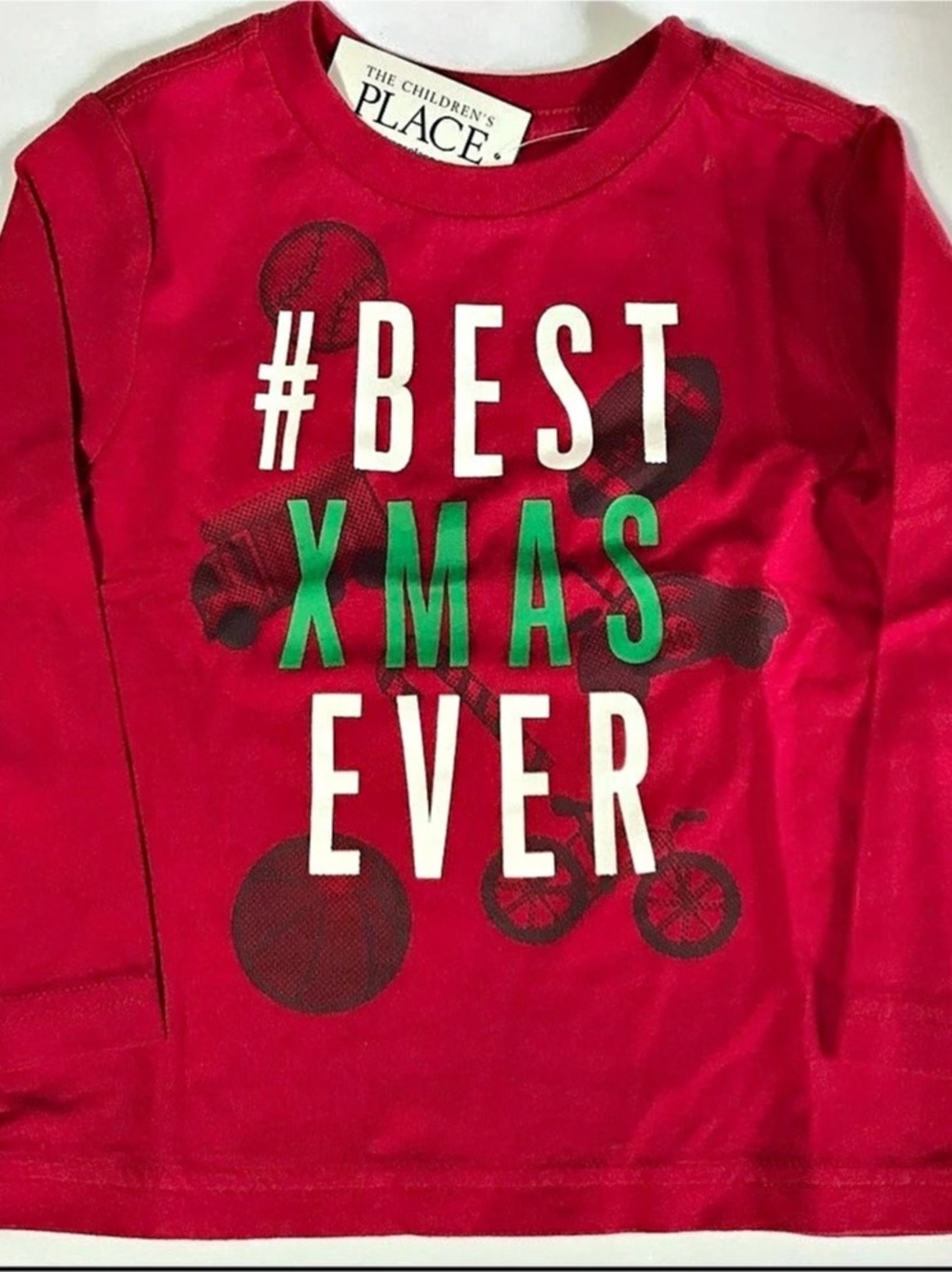 The Children's Place #Best Xmas Ever Graphic Tee Long Sleeve